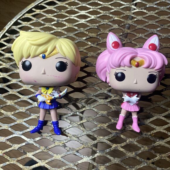 Funko Other - Funko Pop Vinyl Sailor Moon #298 Sailor Chibi Moon  + #297 Sailor Uranus OOB